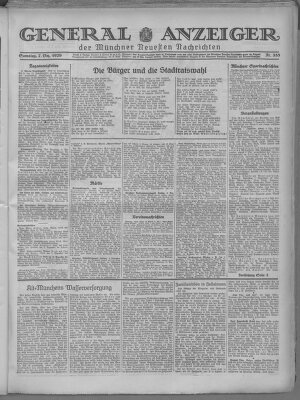 Münchner neueste Nachrichten Samstag 7. Dezember 1929