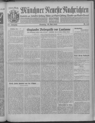Münchner neueste Nachrichten Sonntag 29. Mai 1932