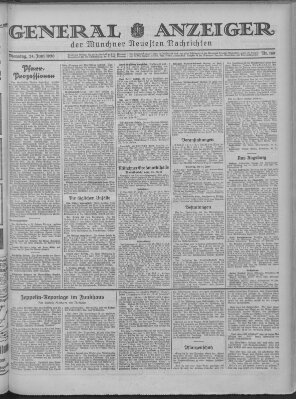 Münchner neueste Nachrichten Dienstag 24. Juni 1930