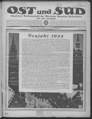 Ost und Süd (Münchner neueste Nachrichten) Samstag 5. Januar 1924