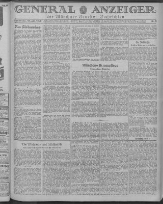 Münchner neueste Nachrichten Donnerstag 10. Januar 1929