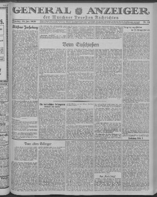 Münchner neueste Nachrichten Dienstag 15. Januar 1929