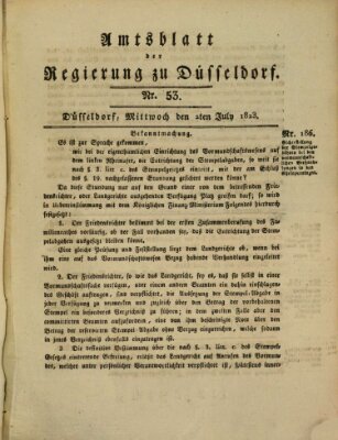 Amtsblatt für den Regierungsbezirk Düsseldorf Mittwoch 2. Juli 1823