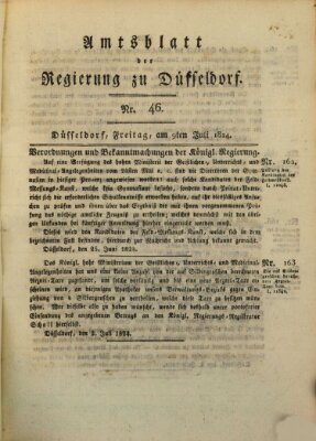 Amtsblatt für den Regierungsbezirk Düsseldorf Freitag 9. Juli 1824
