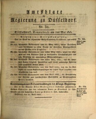 Amtsblatt für den Regierungsbezirk Düsseldorf Samstag 7. Mai 1825