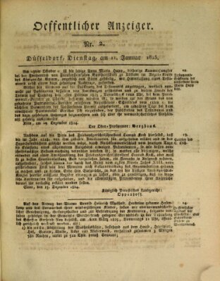 Amtsblatt für den Regierungsbezirk Düsseldorf Dienstag 11. Januar 1825