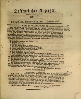 Amtsblatt für den Regierungsbezirk Düsseldorf Donnerstag 13. Januar 1825
