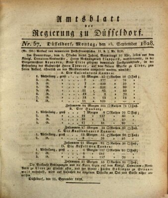 Amtsblatt für den Regierungsbezirk Düsseldorf Montag 15. September 1828