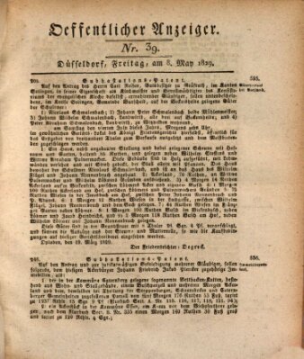 Amtsblatt für den Regierungsbezirk Düsseldorf Freitag 8. Mai 1829