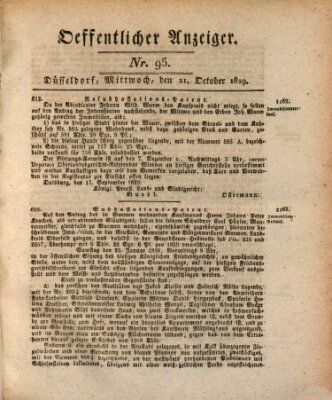 Amtsblatt für den Regierungsbezirk Düsseldorf Mittwoch 21. Oktober 1829