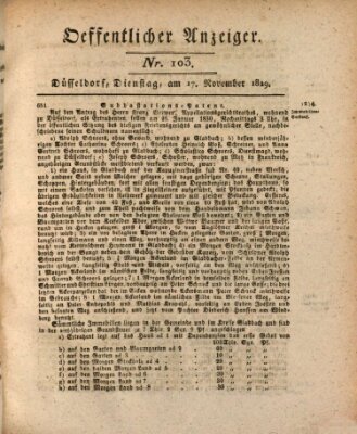 Amtsblatt für den Regierungsbezirk Düsseldorf Dienstag 17. November 1829