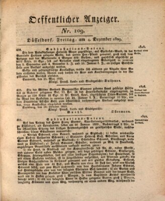 Amtsblatt für den Regierungsbezirk Düsseldorf Freitag 4. Dezember 1829