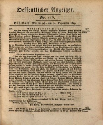 Amtsblatt für den Regierungsbezirk Düsseldorf Mittwoch 30. Dezember 1829
