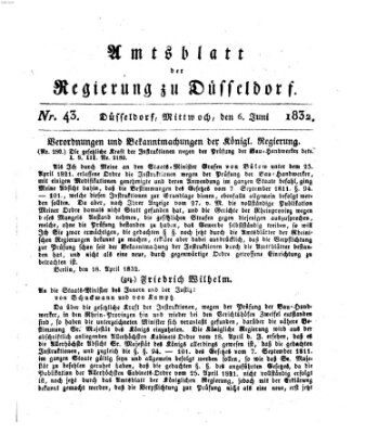 Amtsblatt für den Regierungsbezirk Düsseldorf Mittwoch 6. Juni 1832