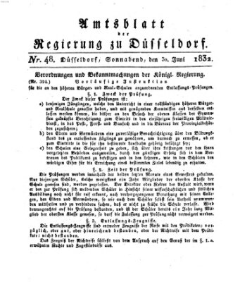 Amtsblatt für den Regierungsbezirk Düsseldorf Samstag 30. Juni 1832