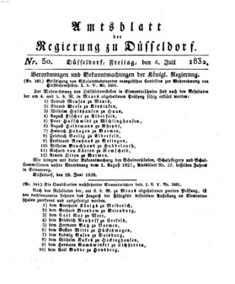 Amtsblatt für den Regierungsbezirk Düsseldorf Freitag 6. Juli 1832