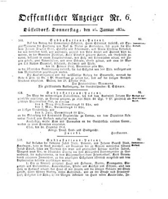 Amtsblatt für den Regierungsbezirk Düsseldorf Donnerstag 26. Januar 1832
