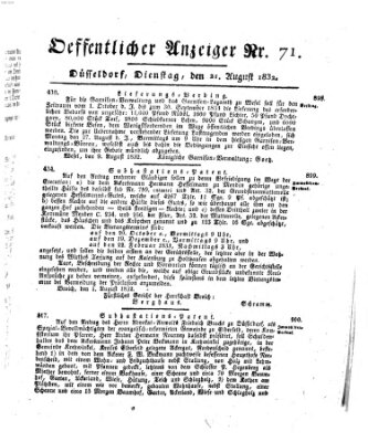 Amtsblatt für den Regierungsbezirk Düsseldorf Dienstag 21. August 1832