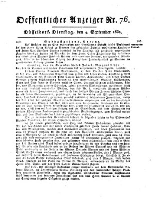 Amtsblatt für den Regierungsbezirk Düsseldorf Dienstag 4. September 1832