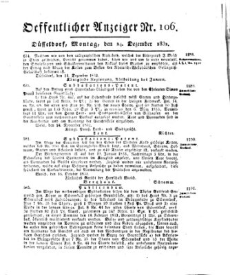 Amtsblatt für den Regierungsbezirk Düsseldorf Montag 24. Dezember 1832