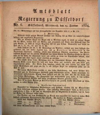 Amtsblatt für den Regierungsbezirk Düsseldorf Mittwoch 29. Januar 1834