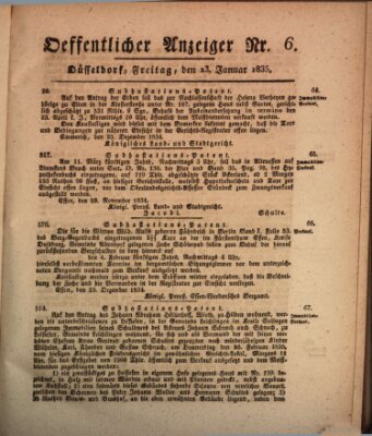 Amtsblatt für den Regierungsbezirk Düsseldorf Freitag 23. Januar 1835