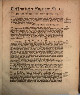 Amtsblatt für den Regierungsbezirk Düsseldorf Freitag 3. Februar 1837