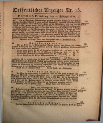 Amtsblatt für den Regierungsbezirk Düsseldorf Dienstag 21. Februar 1837