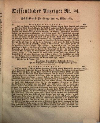 Amtsblatt für den Regierungsbezirk Düsseldorf Freitag 17. März 1837