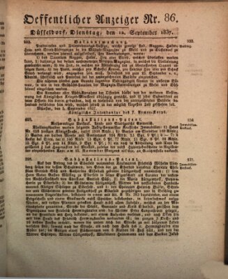Amtsblatt für den Regierungsbezirk Düsseldorf Dienstag 12. September 1837