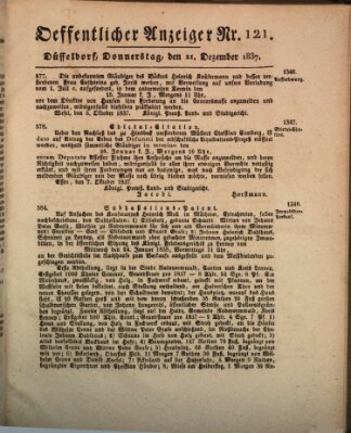 Amtsblatt für den Regierungsbezirk Düsseldorf Donnerstag 21. Dezember 1837