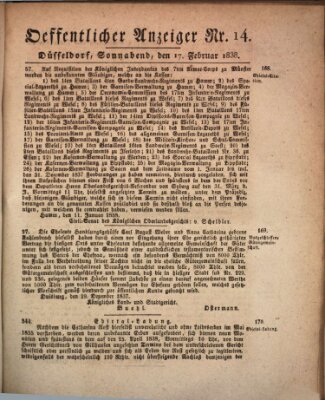 Amtsblatt für den Regierungsbezirk Düsseldorf Samstag 17. Februar 1838