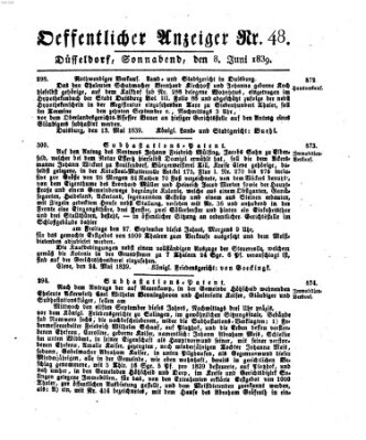 Amtsblatt für den Regierungsbezirk Düsseldorf Samstag 8. Juni 1839