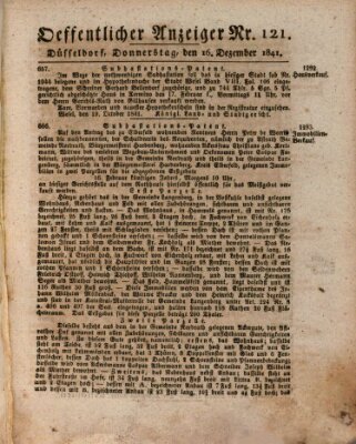 Amtsblatt für den Regierungsbezirk Düsseldorf Donnerstag 16. Dezember 1841