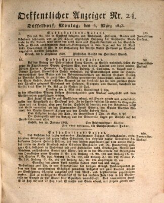 Amtsblatt für den Regierungsbezirk Düsseldorf Montag 6. März 1843