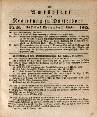 Amtsblatt für den Regierungsbezirk Düsseldorf Montag 27. Oktober 1845