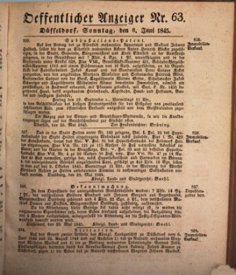 Amtsblatt für den Regierungsbezirk Düsseldorf Sonntag 8. Juni 1845