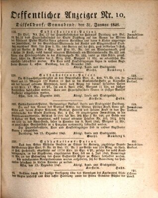 Amtsblatt für den Regierungsbezirk Düsseldorf Samstag 31. Januar 1846
