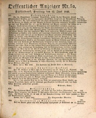 Amtsblatt für den Regierungsbezirk Düsseldorf Freitag 12. Juni 1846