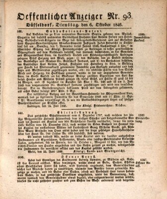 Amtsblatt für den Regierungsbezirk Düsseldorf Dienstag 6. Oktober 1846