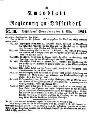Amtsblatt für den Regierungsbezirk Düsseldorf Samstag 8. März 1851