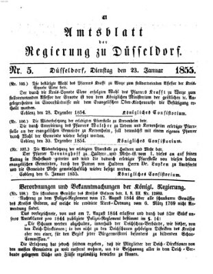 Amtsblatt für den Regierungsbezirk Düsseldorf Dienstag 23. Januar 1855