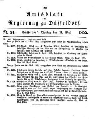 Amtsblatt für den Regierungsbezirk Düsseldorf Dienstag 22. Mai 1855