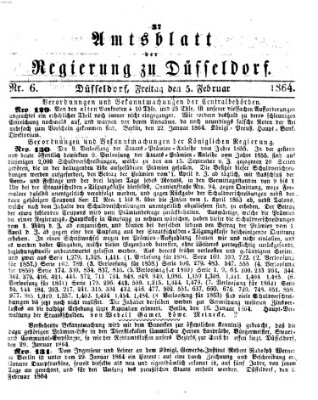 Amtsblatt für den Regierungsbezirk Düsseldorf Freitag 5. Februar 1864