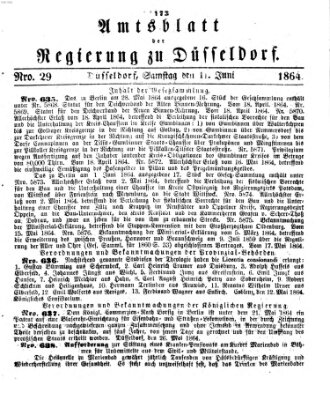 Amtsblatt für den Regierungsbezirk Düsseldorf Samstag 11. Juni 1864