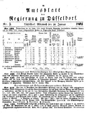 Amtsblatt für den Regierungsbezirk Düsseldorf Mittwoch 24. Januar 1866