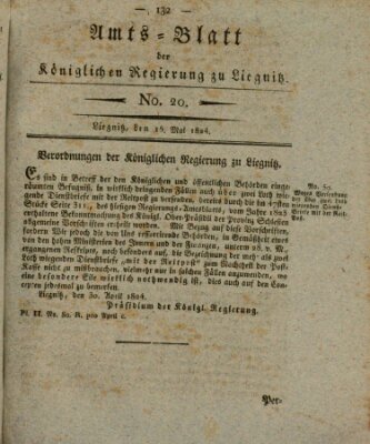 Amts-Blatt der Preußischen Regierung zu Liegnitz Samstag 15. Mai 1824