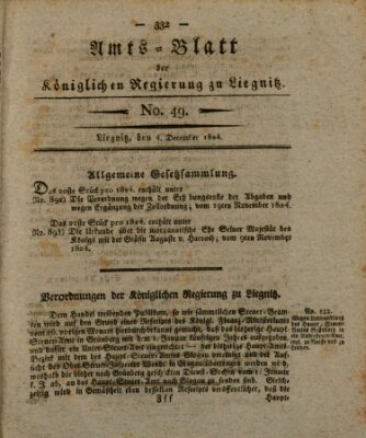 Amts-Blatt der Preußischen Regierung zu Liegnitz Samstag 4. Dezember 1824