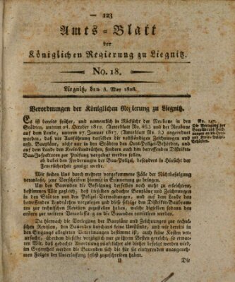 Amts-Blatt der Preußischen Regierung zu Liegnitz Samstag 3. Mai 1828