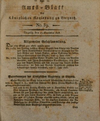 Amts-Blatt der Preußischen Regierung zu Liegnitz Samstag 27. September 1828